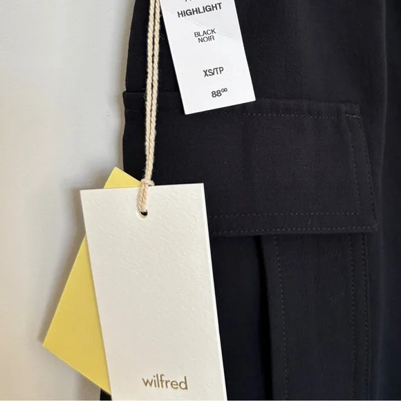 ARITZIA Wilfred Highlight Cargo Short XS Black Shorts New NWT - Picture 5 of 12